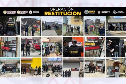 Operación Restitución recupera 344 inmuebles en 34 municipios del Edomex